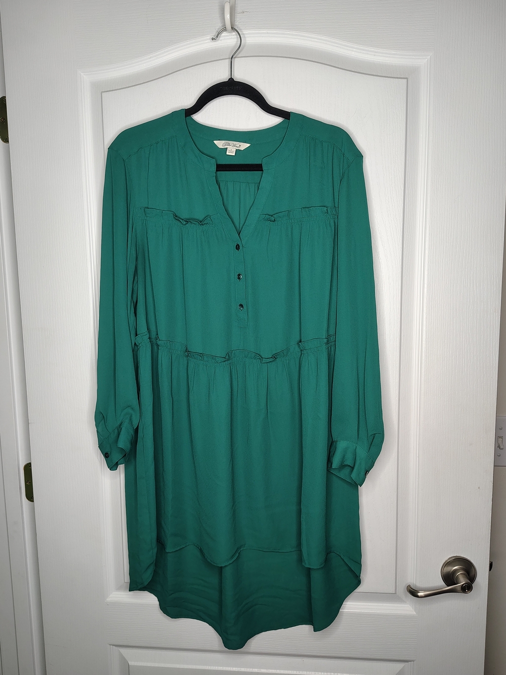 The Pioneer Woman Green High-Low Tiered Tunic Dress